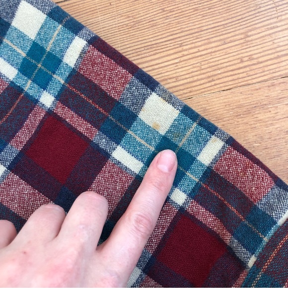 Vintage Pendleton Pure Virgin Wool Plaid Button up Shirt Size L Made In USA - Picture 12 of 15